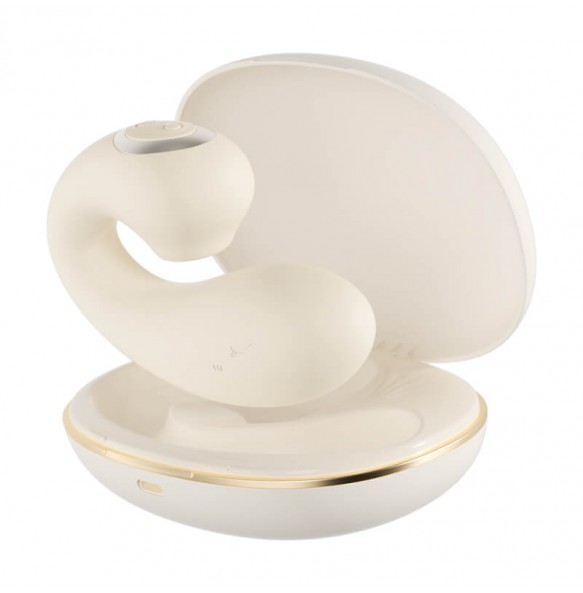 MizzZee - Naughty Whale Suction Wearable Vibrators (Chargeable - Beige)